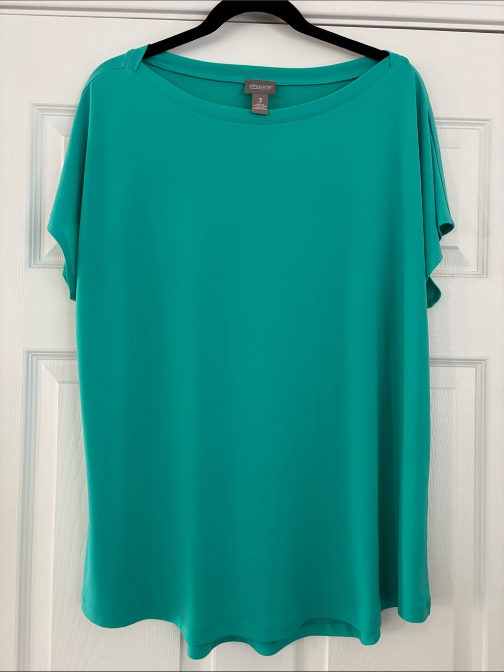 Chico's Teal Short-Sleeve Tee